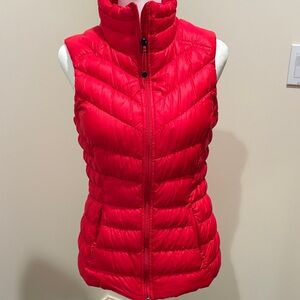 Athleta Bright Red Quilted Vest